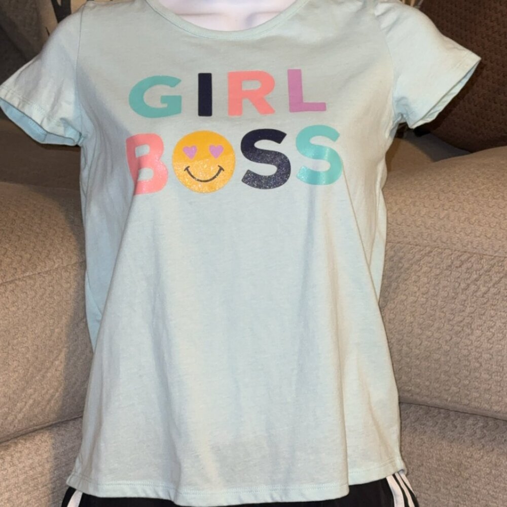 Girls Teal Short Sleeve Shirt